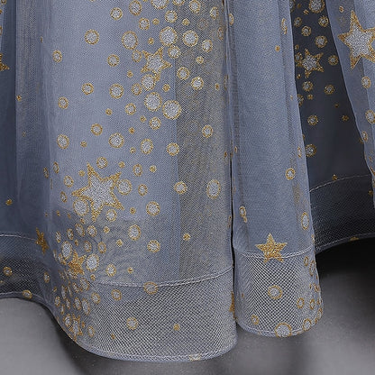 Star Polka Dot Kids Flower Girls' Short Party Dress