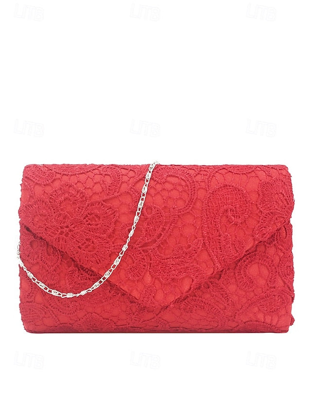Women's Clutch Lace Chain Bag Evening with Strap