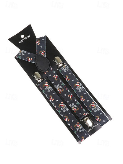 with Men's Christmas Suspenders Snowman