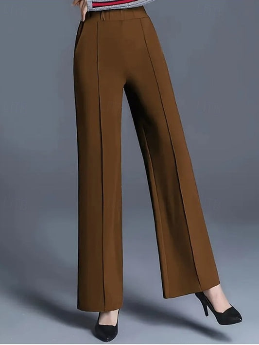 Women's Wide Leg Chinos Streetwear Casual Full Length