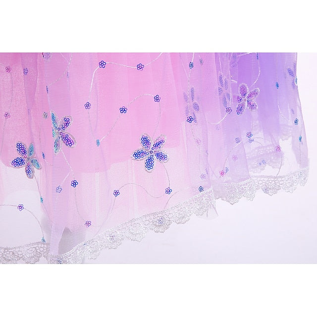 Cloak Princess Flower Dress Rapunzel Cosplay Girl