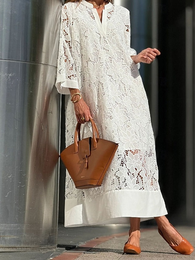 Women's Midi Dress Lace Dress Sundress Modern Beach