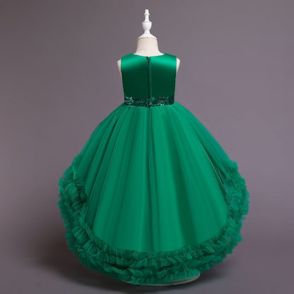 Dress Solid Girl Girls' Flower Colored Short Kids