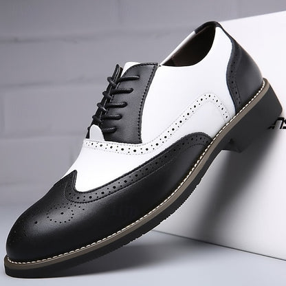 Shoes Men's Brogue Oxford in Two-Tone White Wingtip