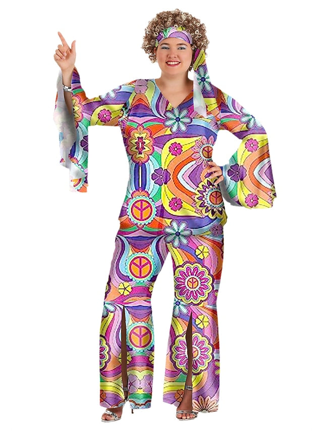 1960s Hippie 1970s Blouse / Shirt Outfits Headband Plus Size