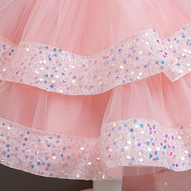 Party Dress Sleeveless Wedding Kids Sequin Girls' Special