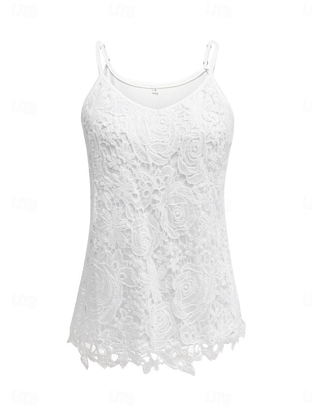 Women's Lace Tops Lace Patchwork Plain Elegant Fashion