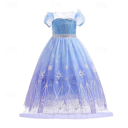 Theme Girl Flower Frozen Dress Elsa Fairytale Princess Party
