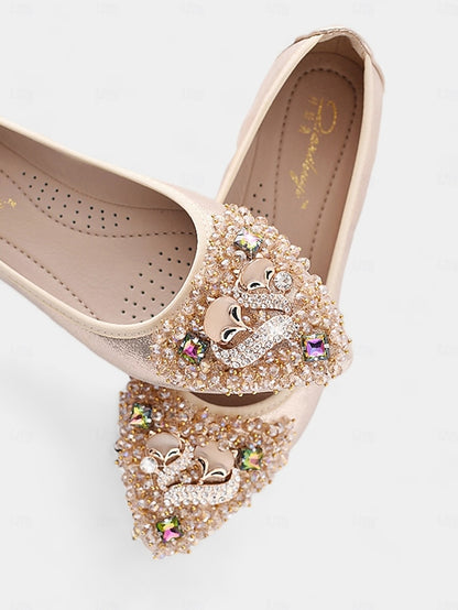 with Foldable Women's Black Ballet Flats Rhinestone