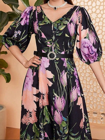 Dress V Bride Floor the Mother of A-Line Neck Length Elegant