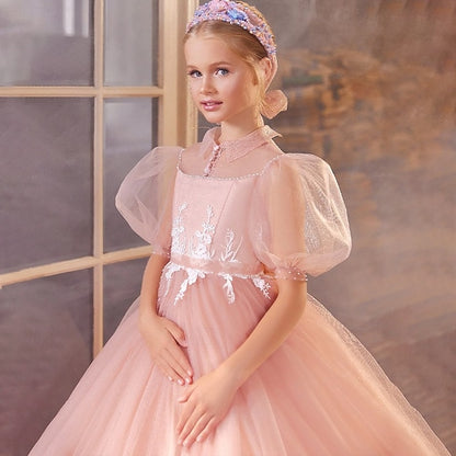 Party Flower Gown Dress Evening Girls' Girl Princess