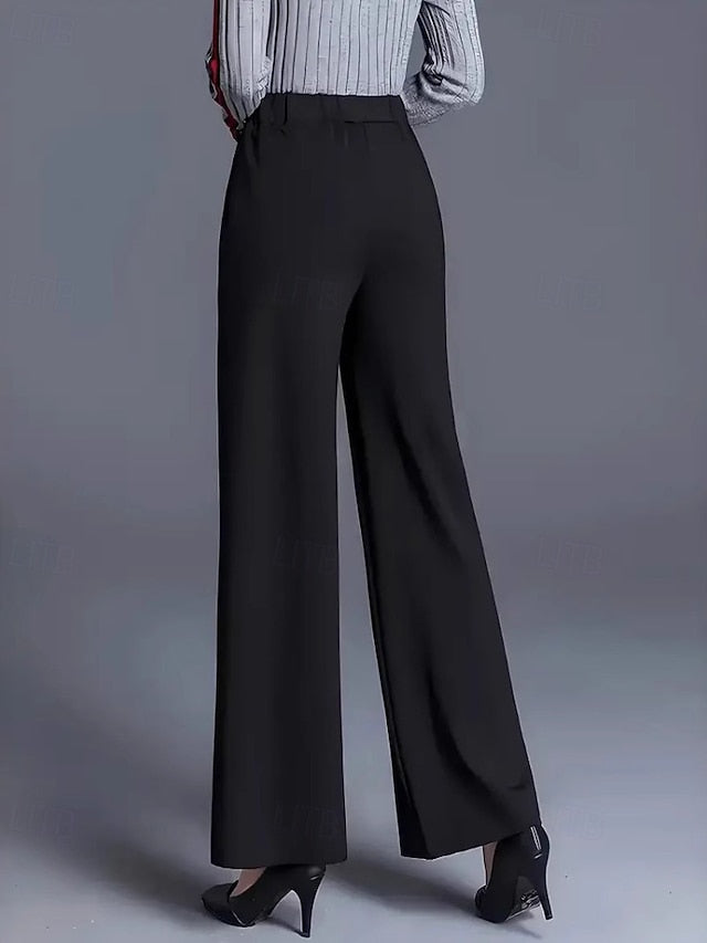 Women's Wide Leg Chinos Streetwear Casual Full Length