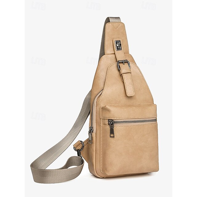 with Sling Faux Brown Bag Women's Leather Crossbody