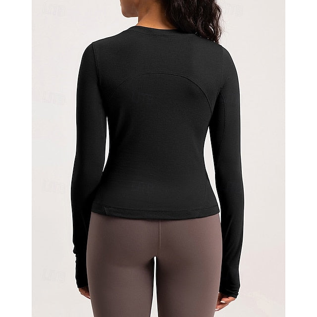Women's Solid Colored Tennis Shirt Sport Top Stylish