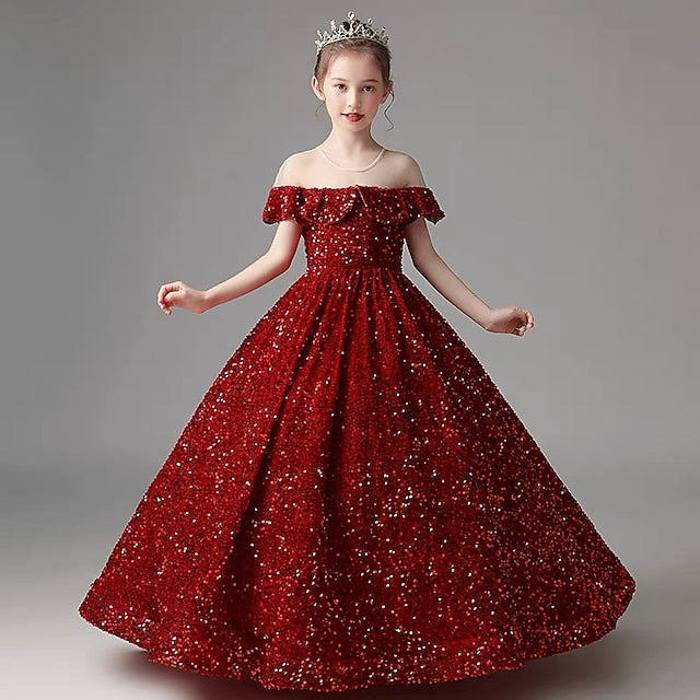 Evening Gown Flower Dress Girl Party Girls'