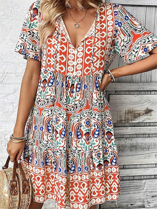 Women's Mini Dress Petite Dress Casual Dress Boho Chic