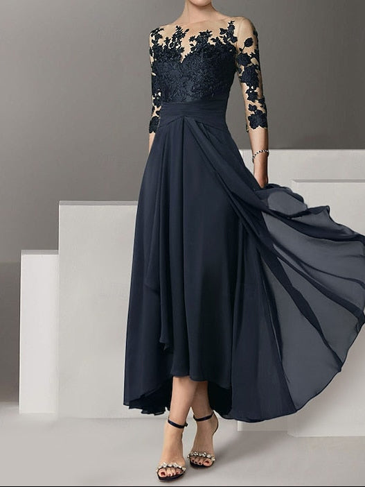 Asymmetrical Dresses Guest Cocktail Wedding A-Line Dress Elegant
