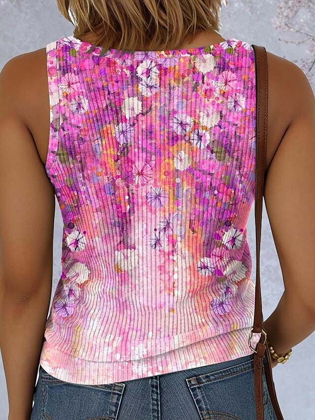 Women's Camisole Tank Top Print Floral Graphic Vintage
