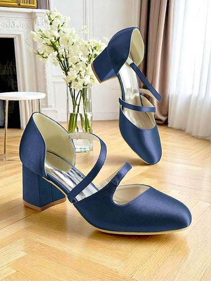 Satin Women's Mary 1950s Heels Jane Elegant Green – Block