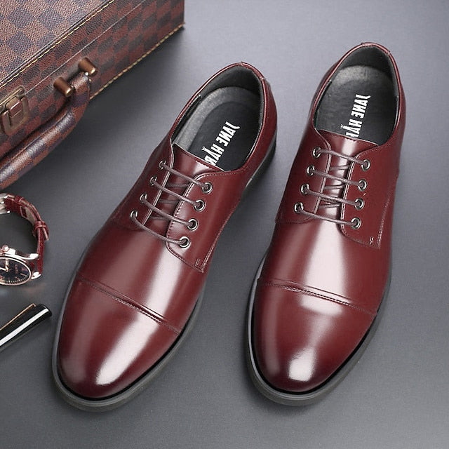 Black Patent Shoes Lace-Up with Men's Oxford Leather
