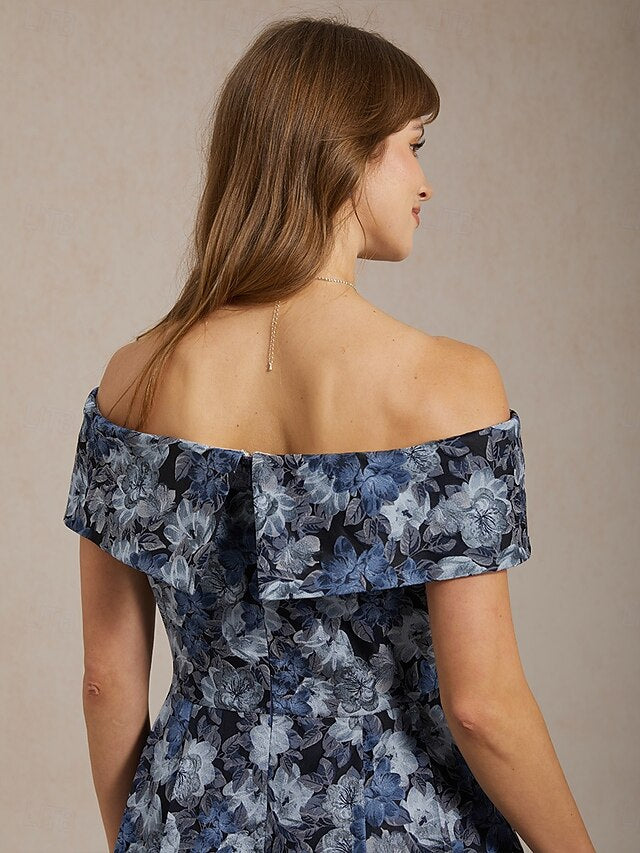 Women's Maxi Dress Fit And Flare Dress Off The Shoulder