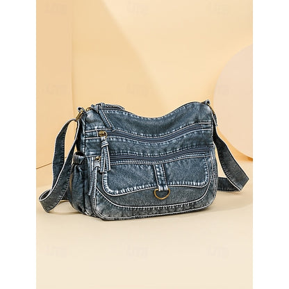 Crossbody Brown Vintage Women's Faux Bag with Leather