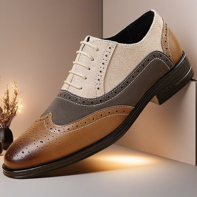 and Brown Oxford Shoes Gray Men's Brogue Classic
