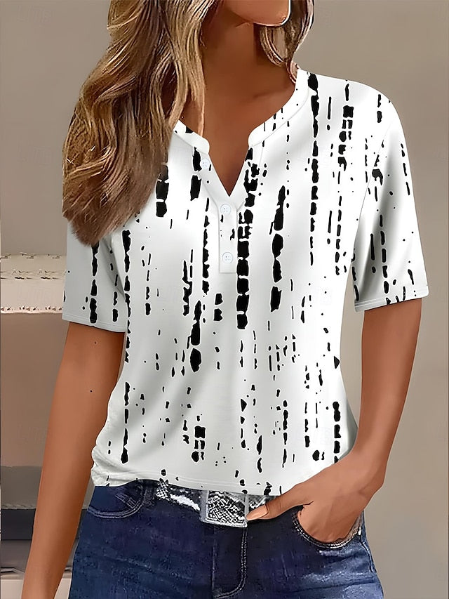 Women's T Shirt Print Ombre Floral Graphic Vintage Stylish