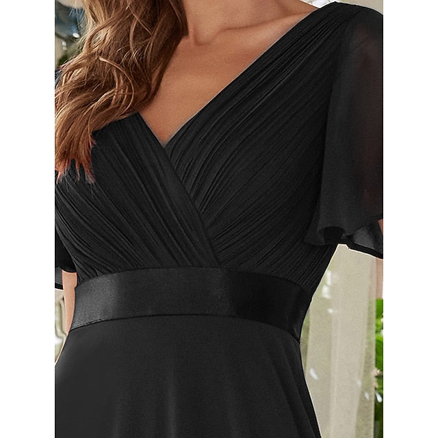 A-Line Ruched Wedding Guest Dress Beach Wedding Elegant Formal