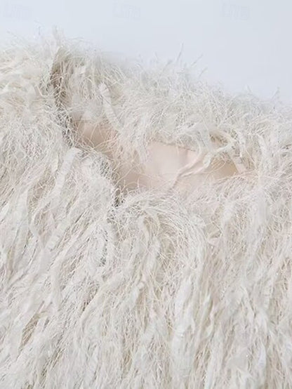 Coat Women's Comfortable Leathers Furs Fur Faux