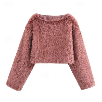 Women's Warm Faux Coat Comfortable Fur Leathers Furs