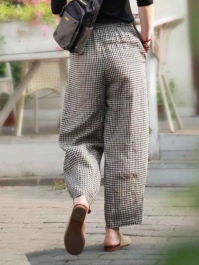 Women's Wide Leg Pants Trousers Vacation Streetwear Simple