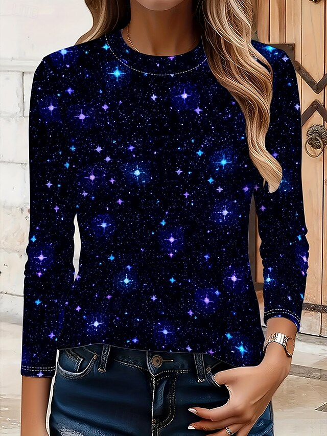 Women's T Shirt Print Graphic Polka Dot Vintage Fashion