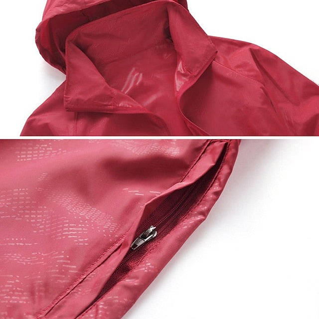 Women's Men's Waterproof Hiking Raincoat UPF 50+ UV