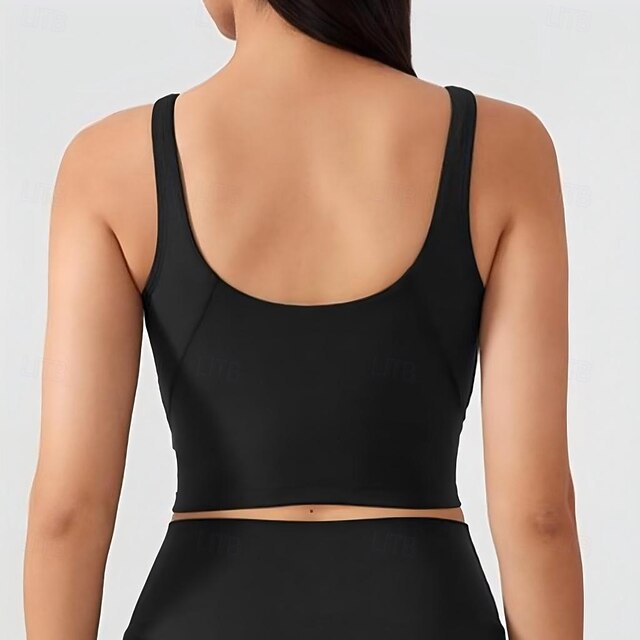 Women's Petite Athletic Tank Slim fit top Tunic Solid Color
