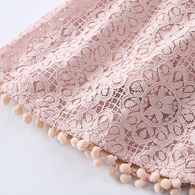 Solid Color Sleeve Girls' Short Party Dress Kids