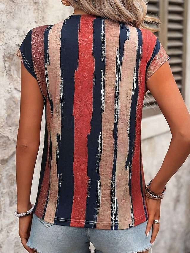 Women's Camisole Tank Top Striped Stylish Casual Short