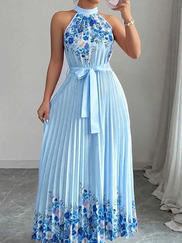 Women's Maxi Dress A Line Dress Halter Dress Vacation