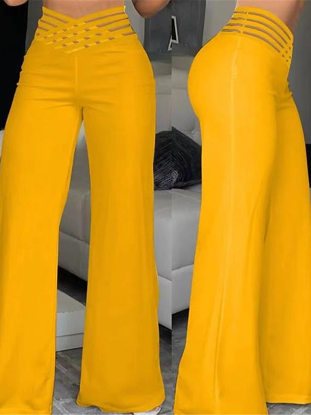 Women's Wide Leg Pants Trousers Fashion Streetwear Work