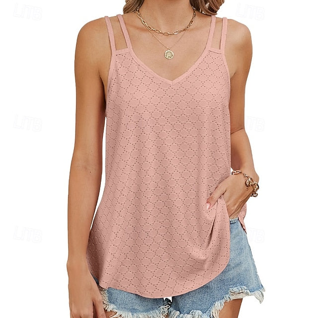 Women's T Shirt Backless Solid Color Classic Casual