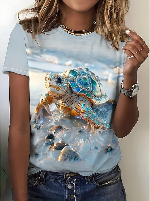 Women's T Shirt Floral Graphic Rose Elegant Vintage Fashion