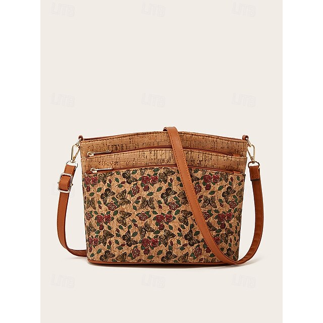 Geometric Patterns Vintage Boho Crossbody with - Lightweight Bag