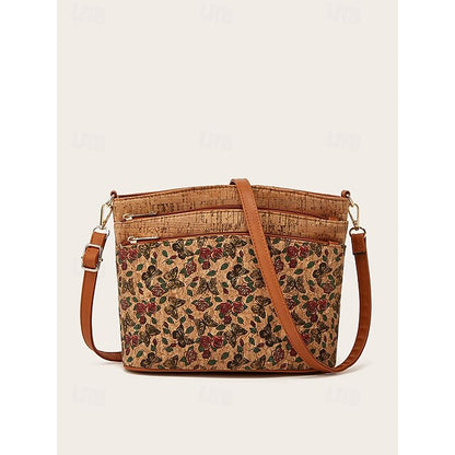 Geometric Patterns Vintage Boho Crossbody with - Lightweight Bag
