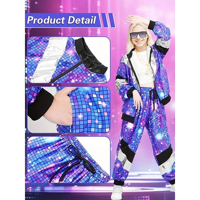 Hippie 1980s Street Style Outfits Jacket Shorts Disco Fancy