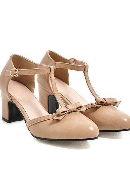 Roaring Vintage Heels Shoes T-strap 20s Retro heels Chunky 1950s