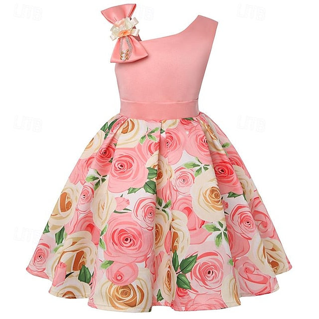 Flower Dress 3D Party Summer Sleeveless Easter Girls'