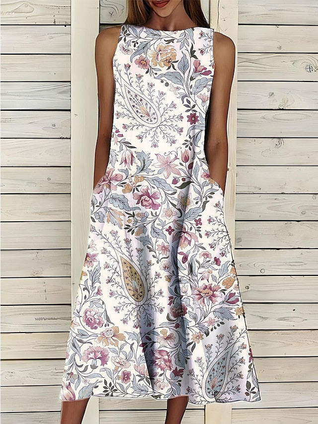 Women's Midi Dress Sundress A Line Dress Summer Dress