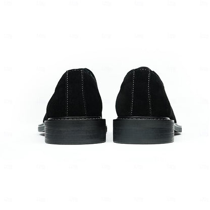 Leather Oxford Cowhide Suede Genuine Shoes Men's