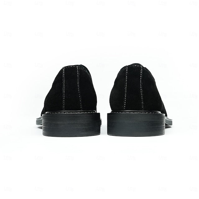 Suede Genuine - Men's Oxford Cowhide Leather Shoes