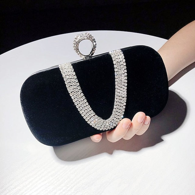 Bags Clutch Evening Velvet Wristlet Bag Women's